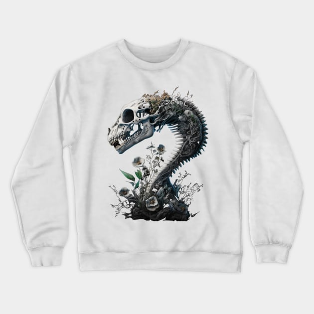 Dinosaur Skull Crewneck Sweatshirt by AbstractArt14